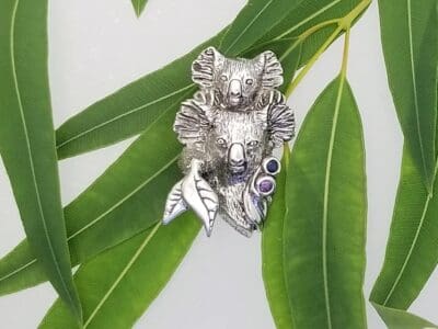 Australian Wildlife Series ~ Koala "MUM & BUB" Pendant - Preorder