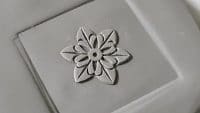 AMC Rubber Textures - Flower 1 - 5cm x 5cm