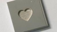 AMC Rubber Textures - Heart 1 Ring Topper - 1.5cm x 1.5cm