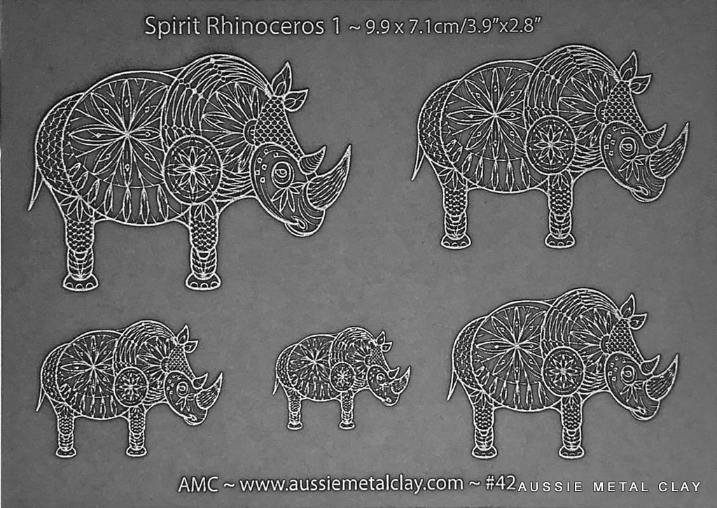 AMC Low Profile Textures - Spirit Animal Rhino #41/42 - Pre-Order - Aussie  Metal Clay
