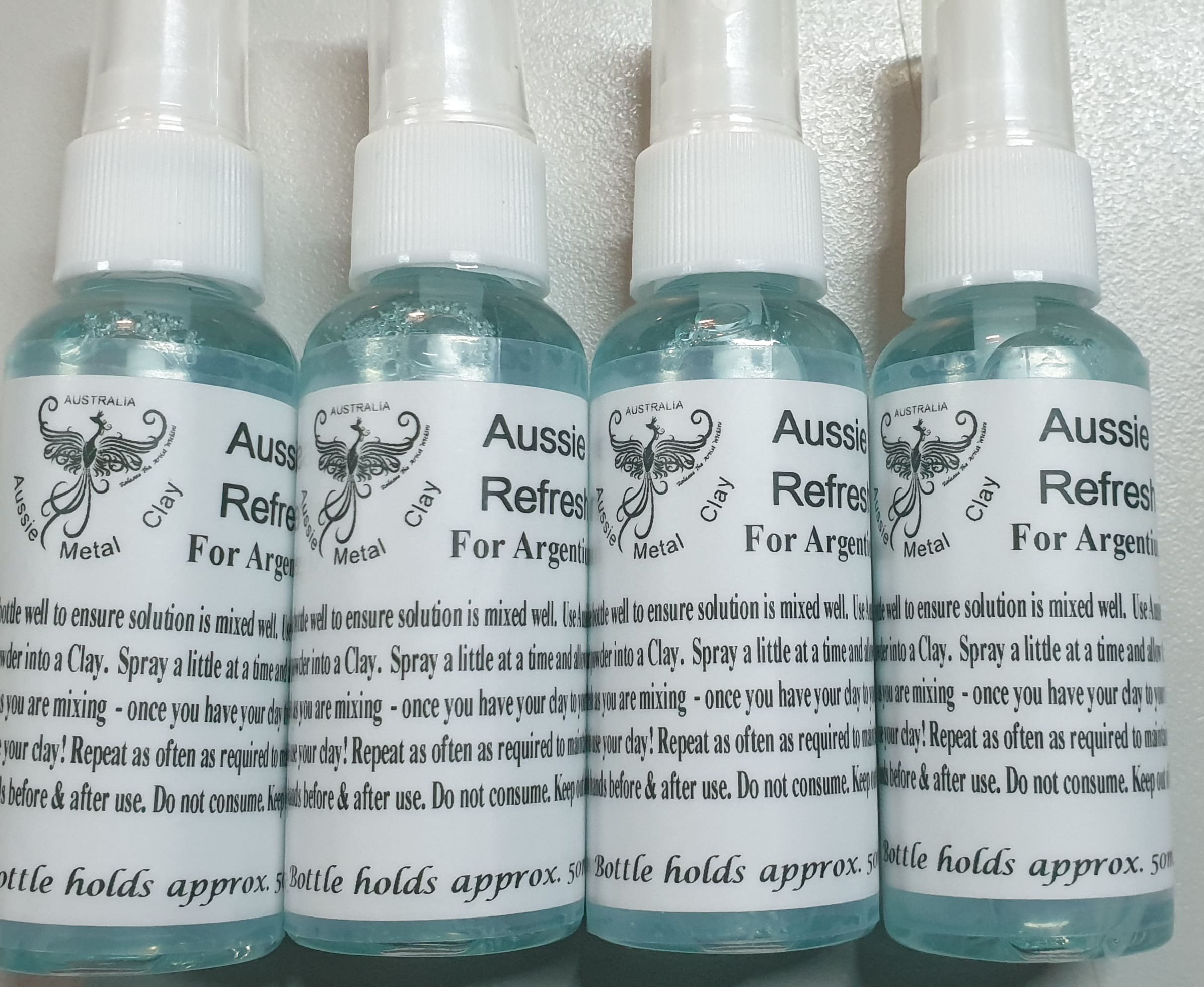 Aussie Refresh, a Metal Clay Hydrator - 50ml Spray Applicator Bottle ~ Silvers, Argentium & Base Metals